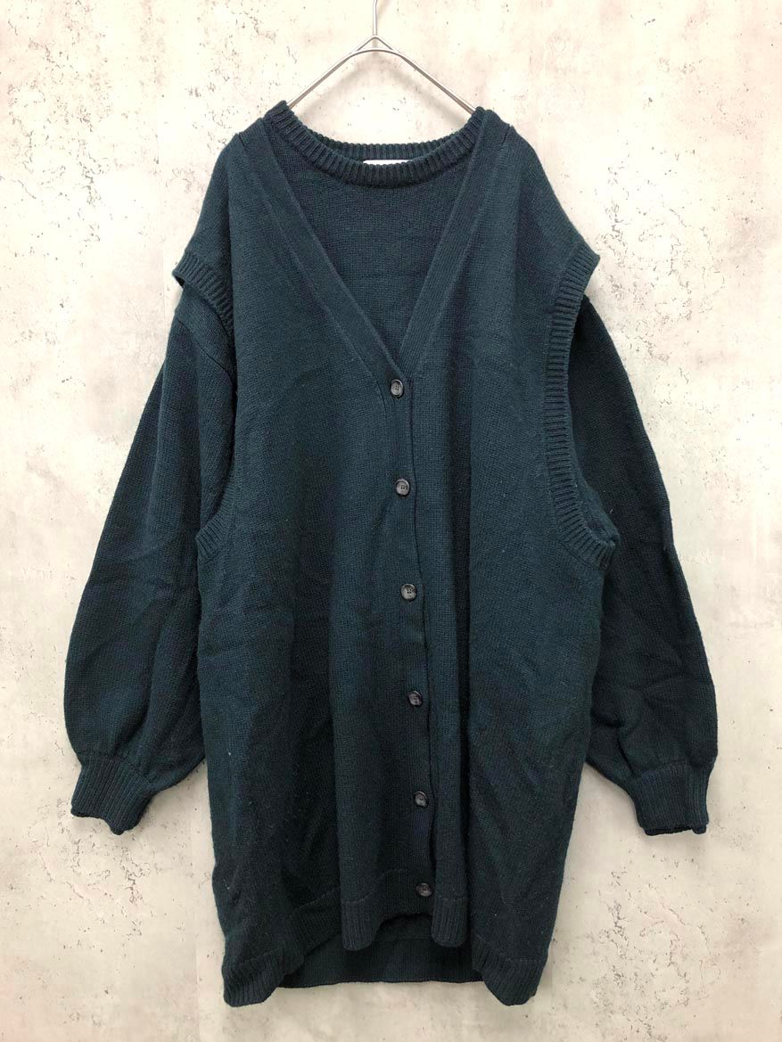 RIM.ARK リムアーク -000 2 way コンビネーションニット ベスト セット sizeF|緑 ◆ ◎レディース