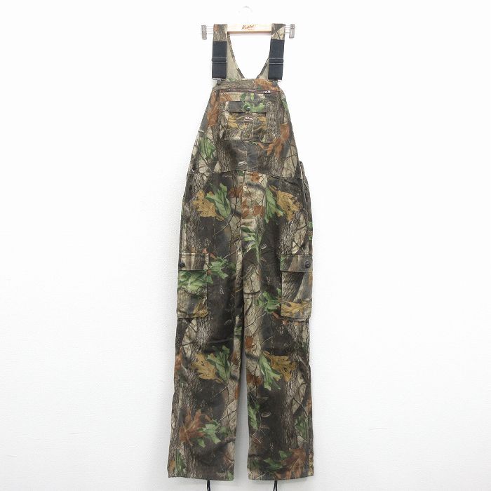 W 40|古着 ウォールズ オーバーオール メンズ リアルツリー 大きいサイズ 茶 迷彩 25 nov 17