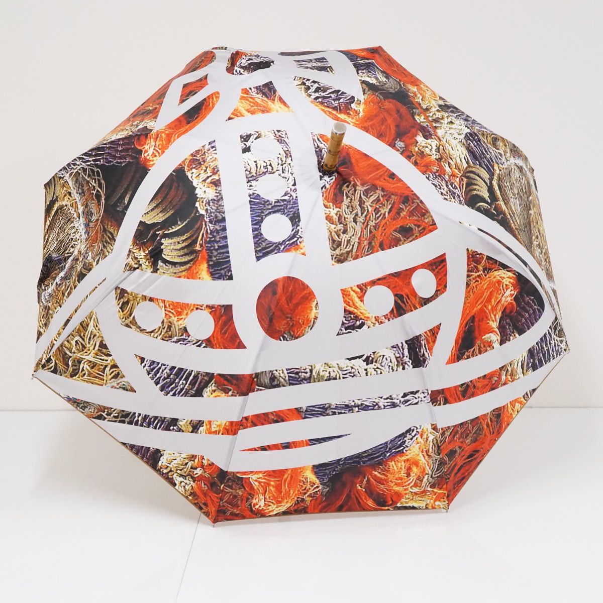 傘 Vivienne Westwood ヴィヴィアンウエストウッド オーブ アート 一枚生地 寒竹手元 55 cm S 3387