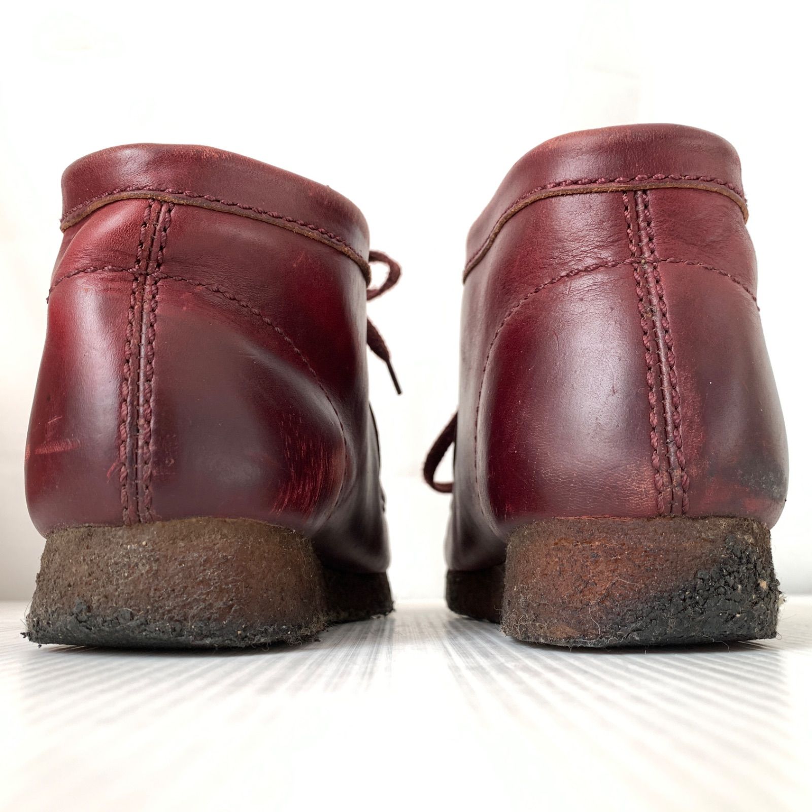 USED】Clarks クラークス ワラビー バーガンディ UK7・1/2（25.5cm