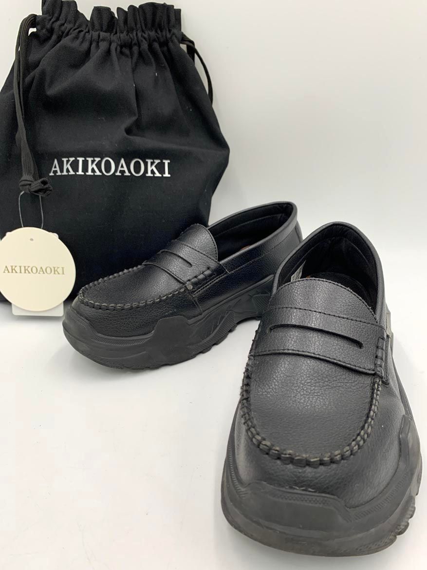 アキコアオキ 別注 Regulated Gravity ローファー シューズ size 24 cm|黒 ◎レディース