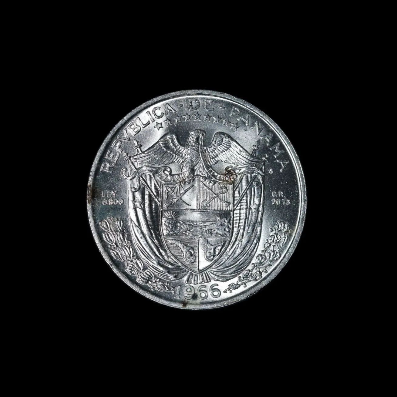 PANAMA パナマ Balboa 1966年 1バルボア 記念硬貨 外国コイン 銀貨