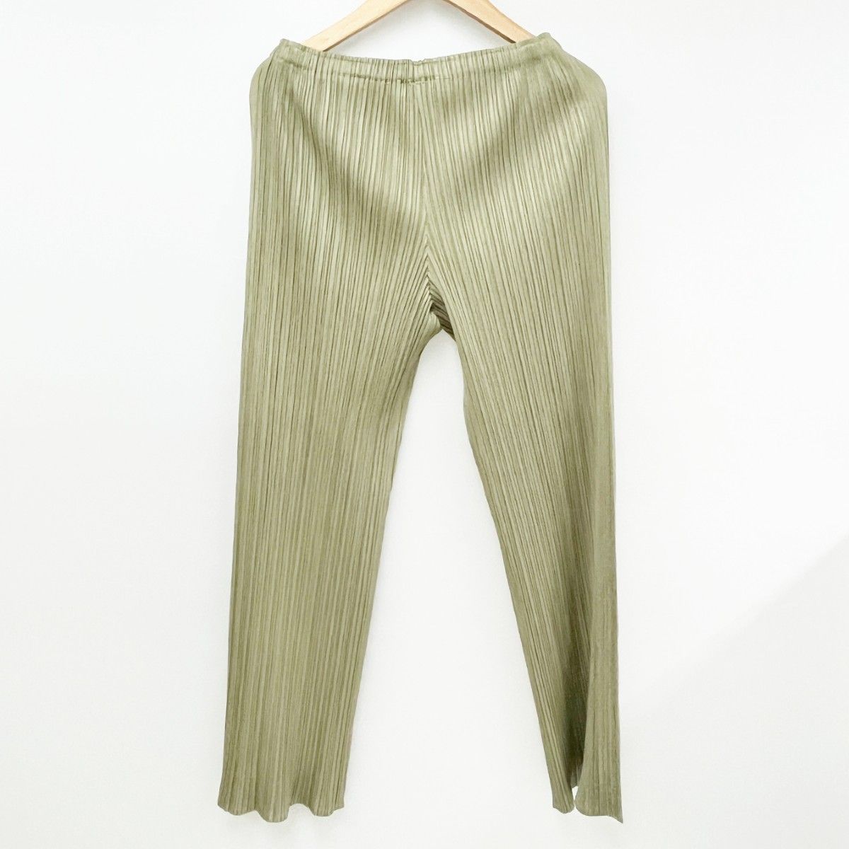 ◆◆PLEATS PLEASE ISSEY MIYAKE イッセイミヤケ パンツ size 2 無地 PP 31-JF 504 グリーン