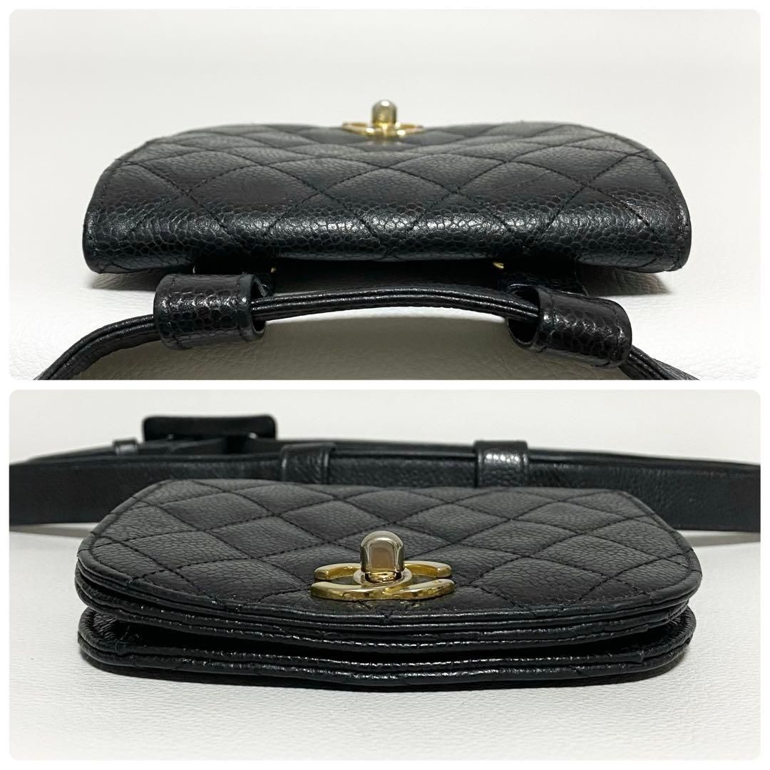 CHANEL / マトラッセ ウエストポーチ キャビアスキン ココマーク