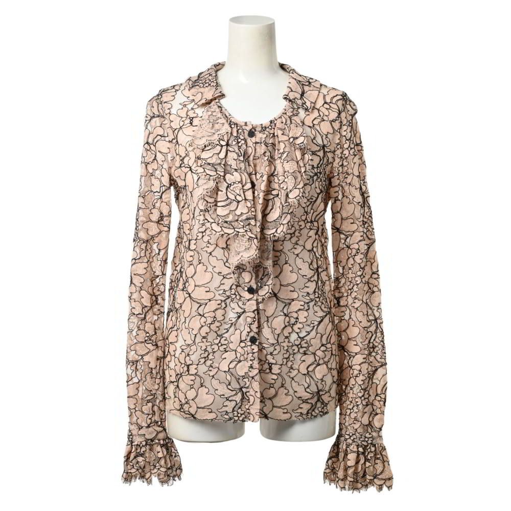 CHANEL フローラル レース シャツ ブラウス