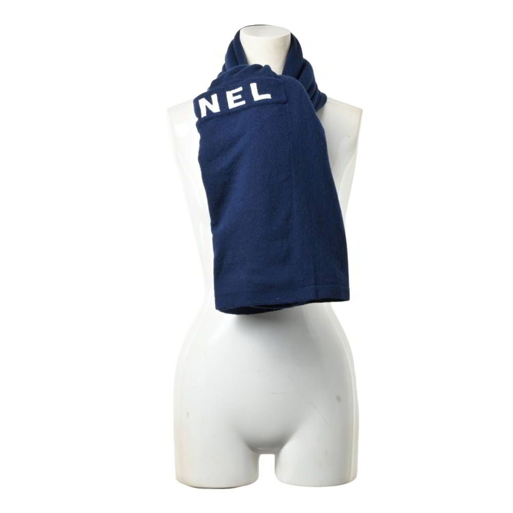 CHANEL イタリア製 ロゴ ポケット カシミヤ マフラー - メルカリ