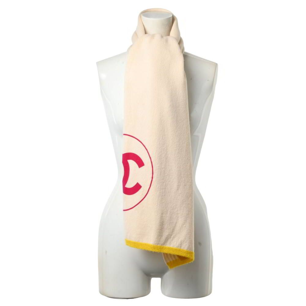 CHANEL グレートブリテン製 ココマーク カシミヤ マフラー