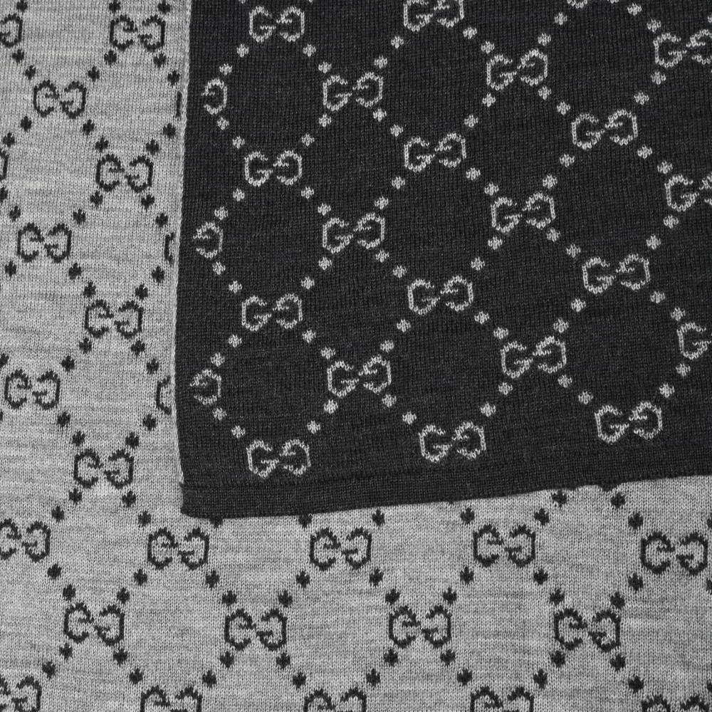  GUCCI イタリア製 GG柄 ウール マフラー マフラー 小物