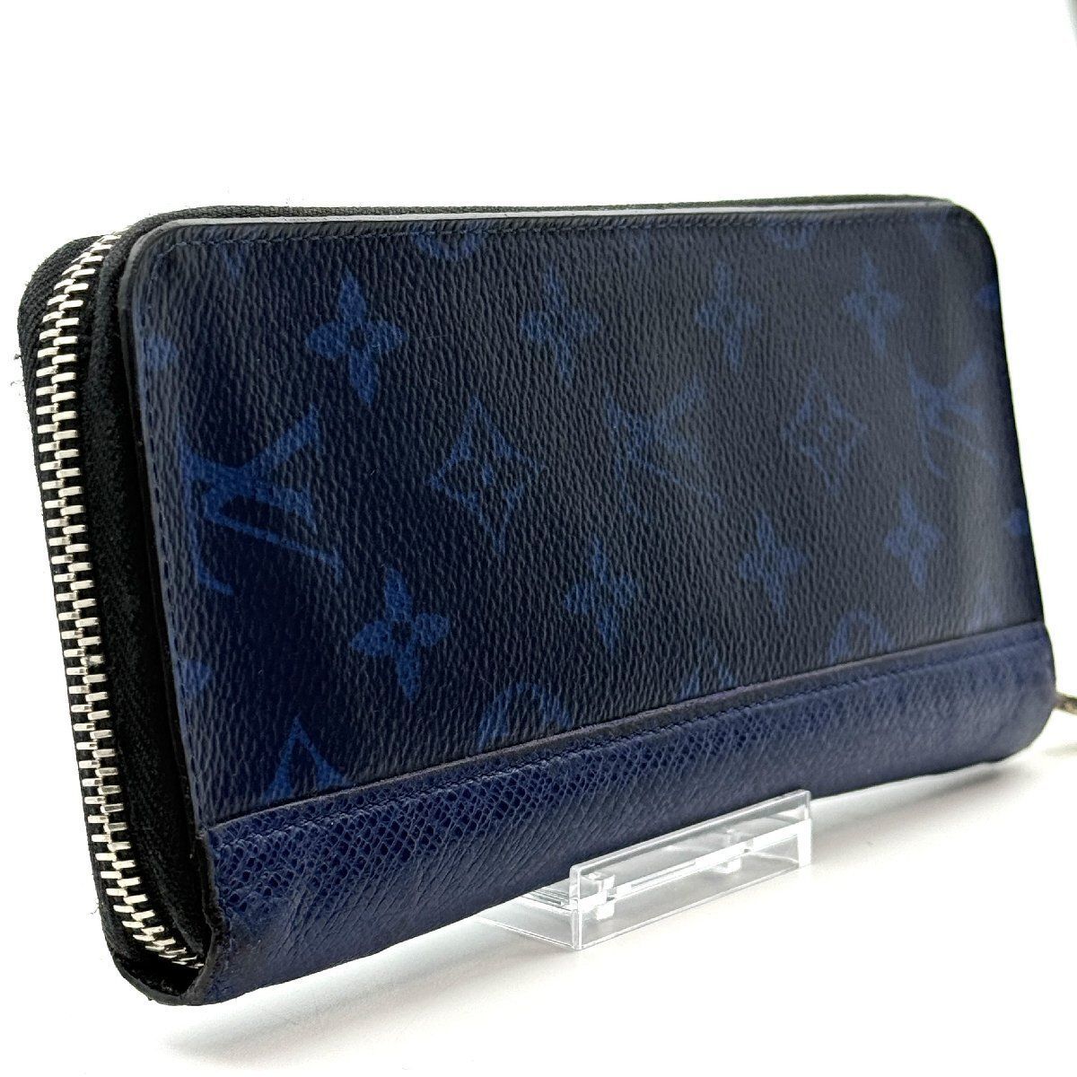 鑑定書付 ルイヴィトン タイガラマ ジッピーウォレット ヴェルティカル ブルー 長財布 ＃２７９