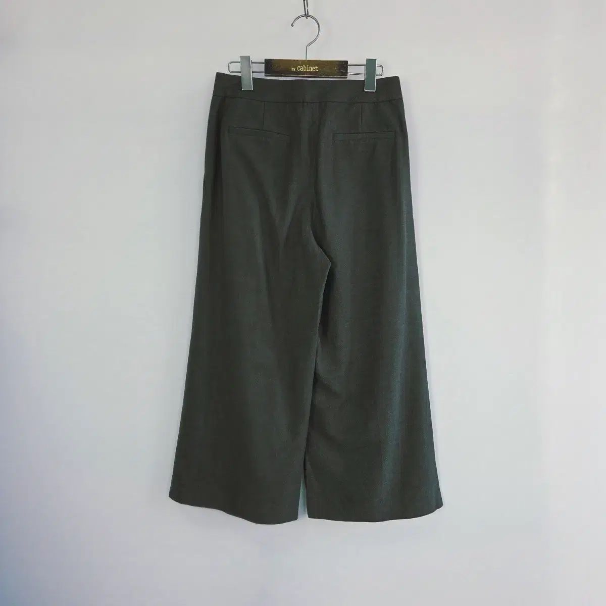 SYSTEM システム カーキ ブラウン ピンタック ワイド スラックス The HANDSOME