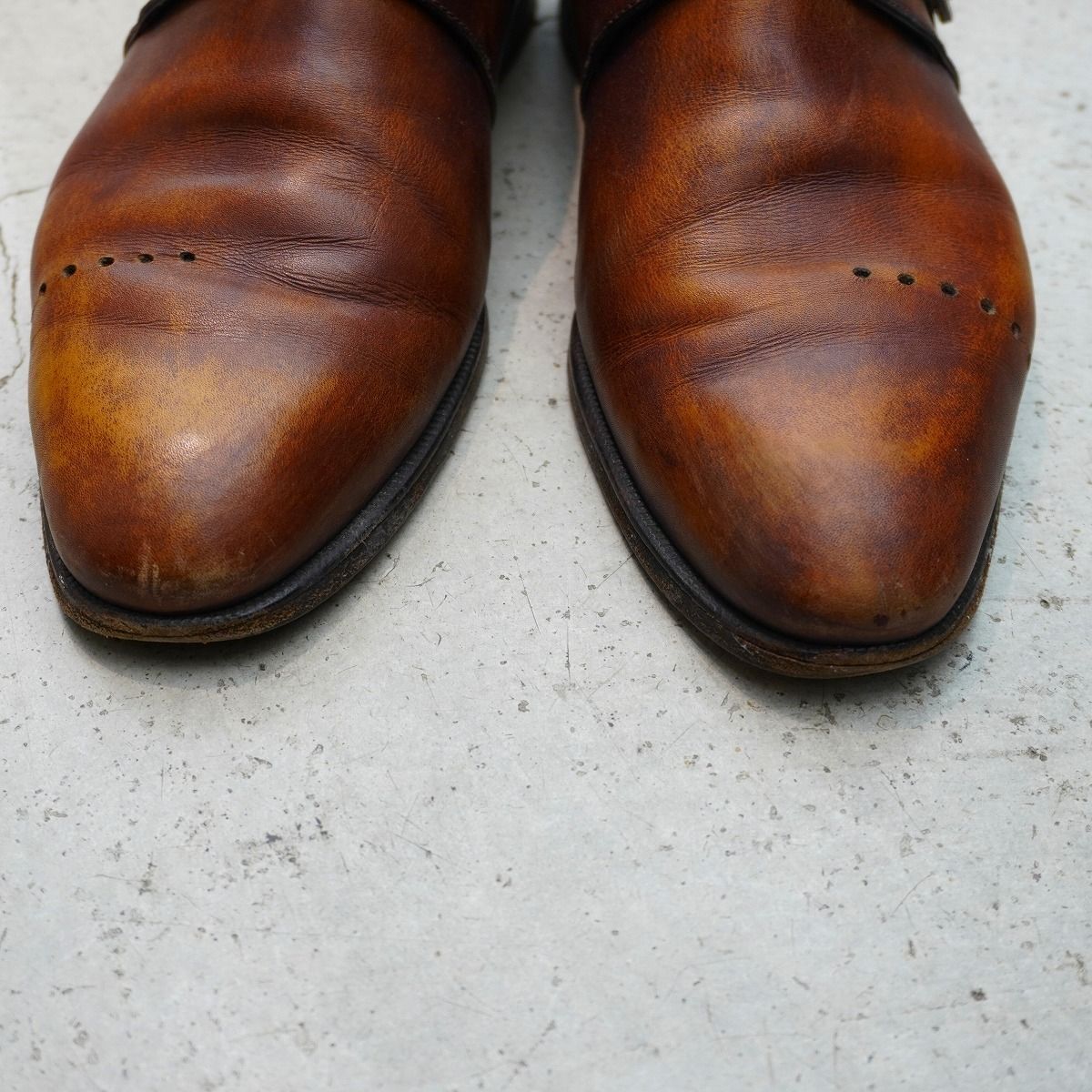 Berluti ベルルッティ パティーヌ レザー シングル ストラップ モンク