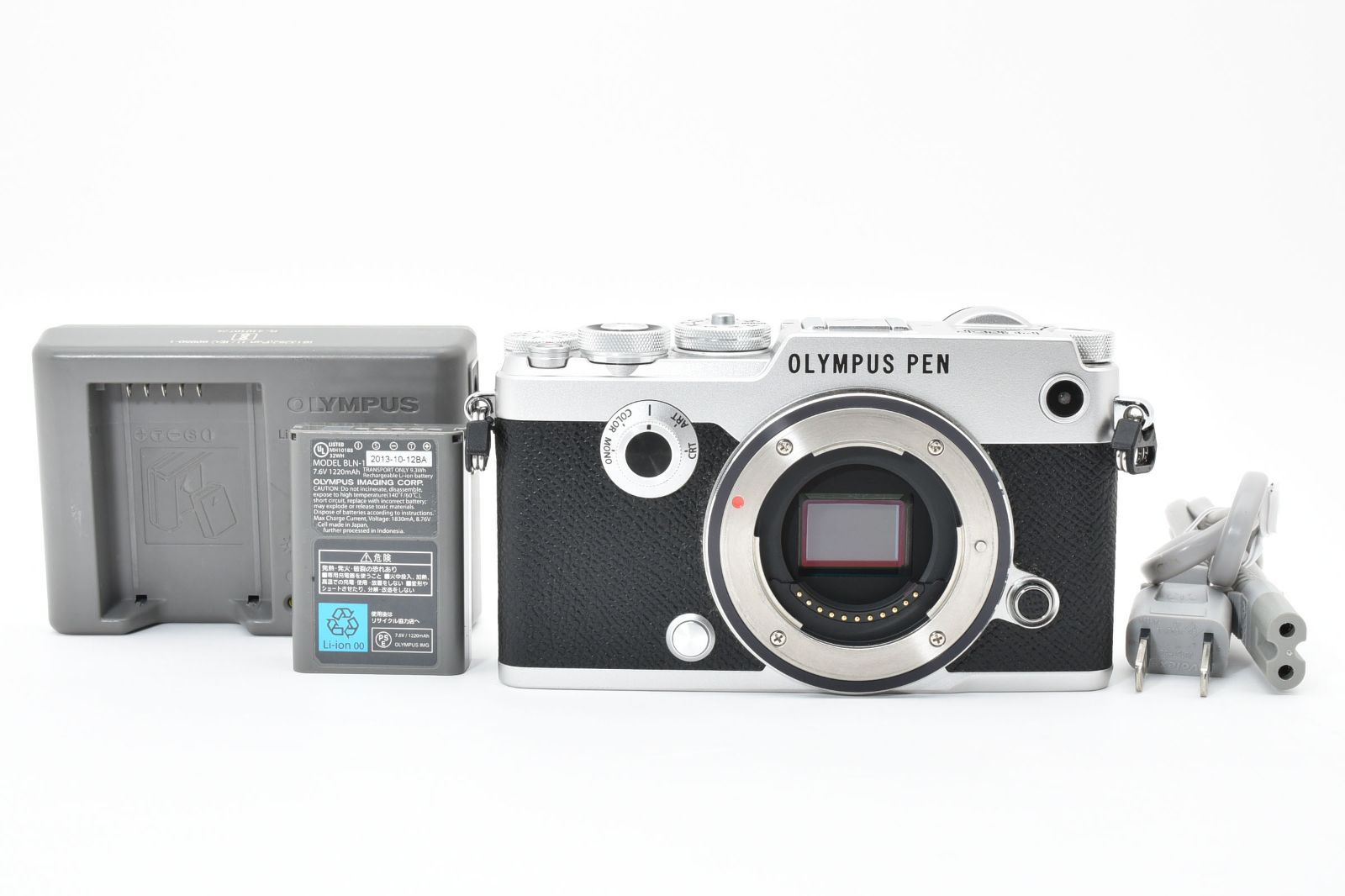 206ショット 級 Olympus Pen F シルバー バッテリーチャージャーセット