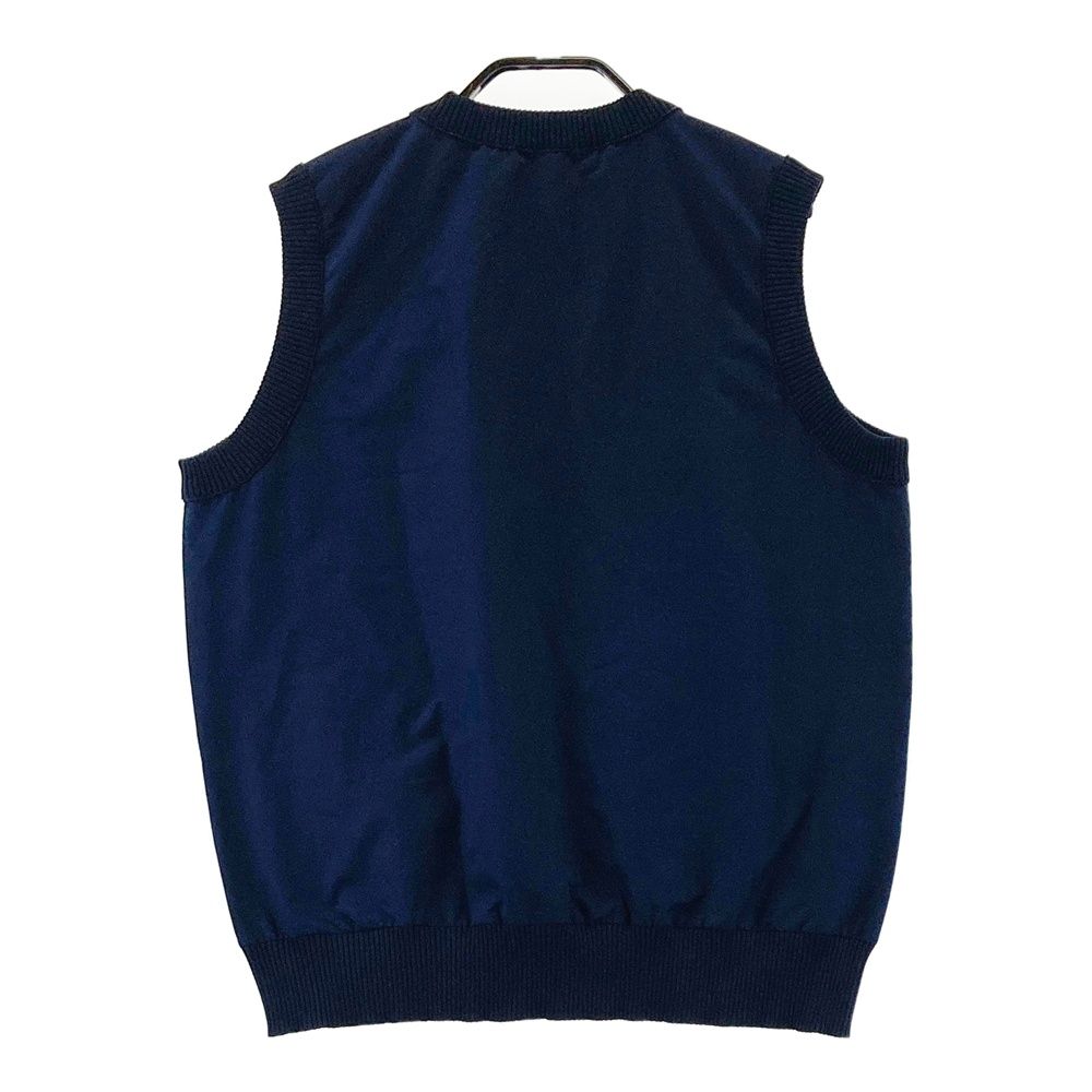 サイズ：L ROSASEN ロサーセン ニット切替 ロゴ刺繍入りベスト