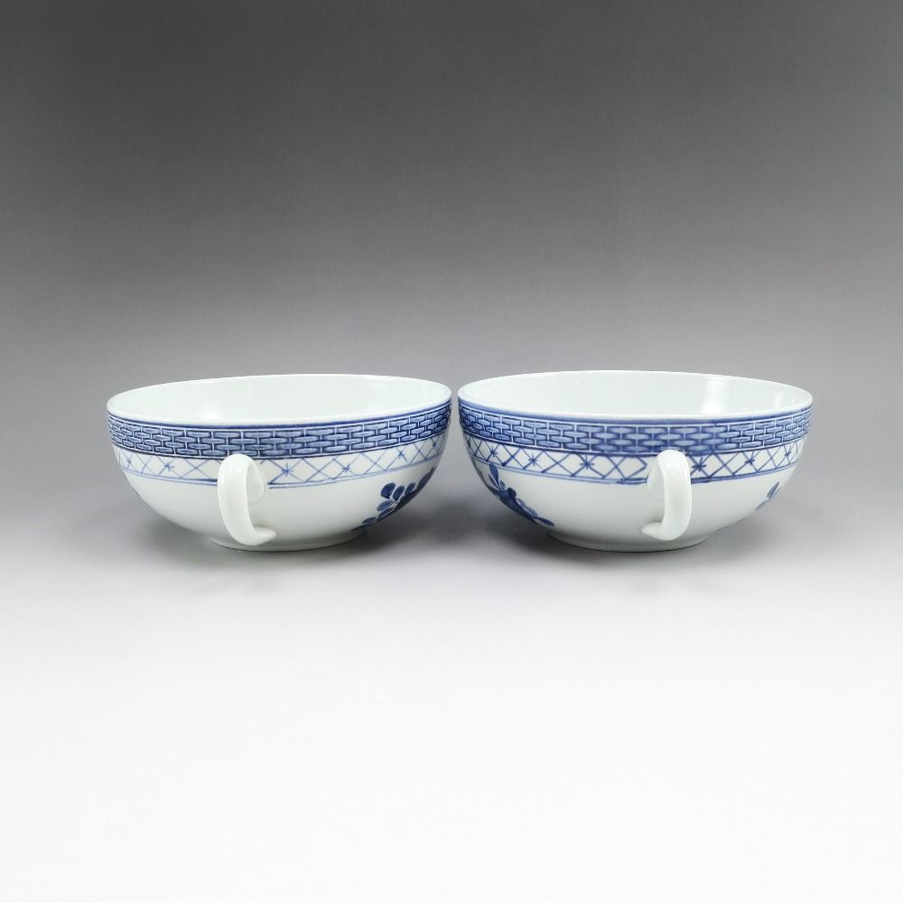  Royal Copenhagen ロイヤルコペンハーゲン ファイアンス トランクウェーバー スープカップ＆ソーサー×２ _ 食器 その他 キッチン 食器