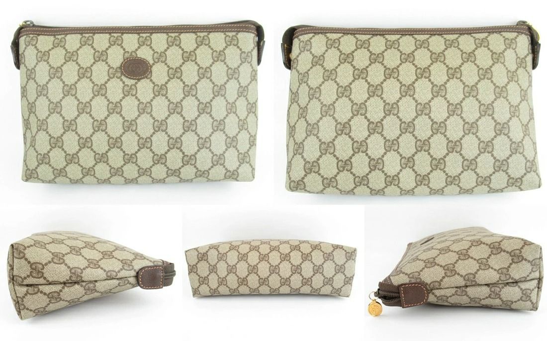 GUCCI グッチ オールドグッチ アクセサリーコレクション GGスプリーム ファスナーポーチ 男女兼用 イタリア製 保存袋付き rk 8908 ポーチ バッグ レディース