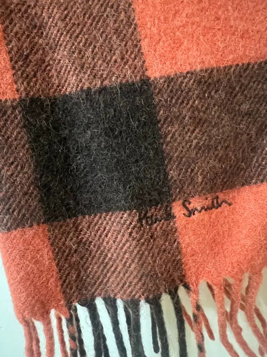 ポール スミス タータンチェック キャメルヘア マフラー|ストール