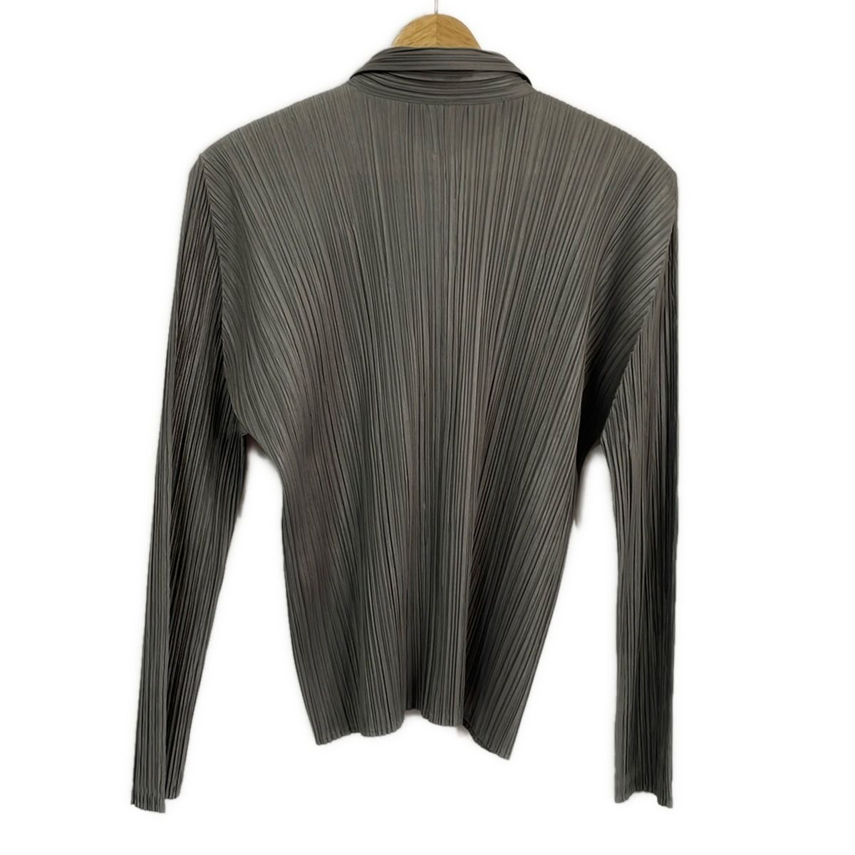 PLEATS PLEASE 長袖ブラウス ライトグレー PLEATS PLEASE(プリーツプリーズ) 長袖シャツブラウス サイズ4 XL
