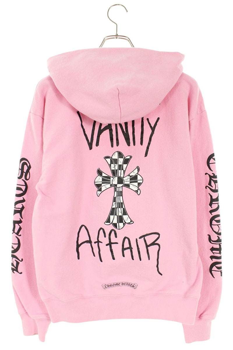 クロムハーツ サイズ:XL  PPO VANITY AFFAIR HD PLVR MATTY BOYバックプリントプルオーバーパーカー 中古 OS06 クロムハーツ PPO VANITY AFFAIR HD PLVR MATTY BOYバックプリントプル