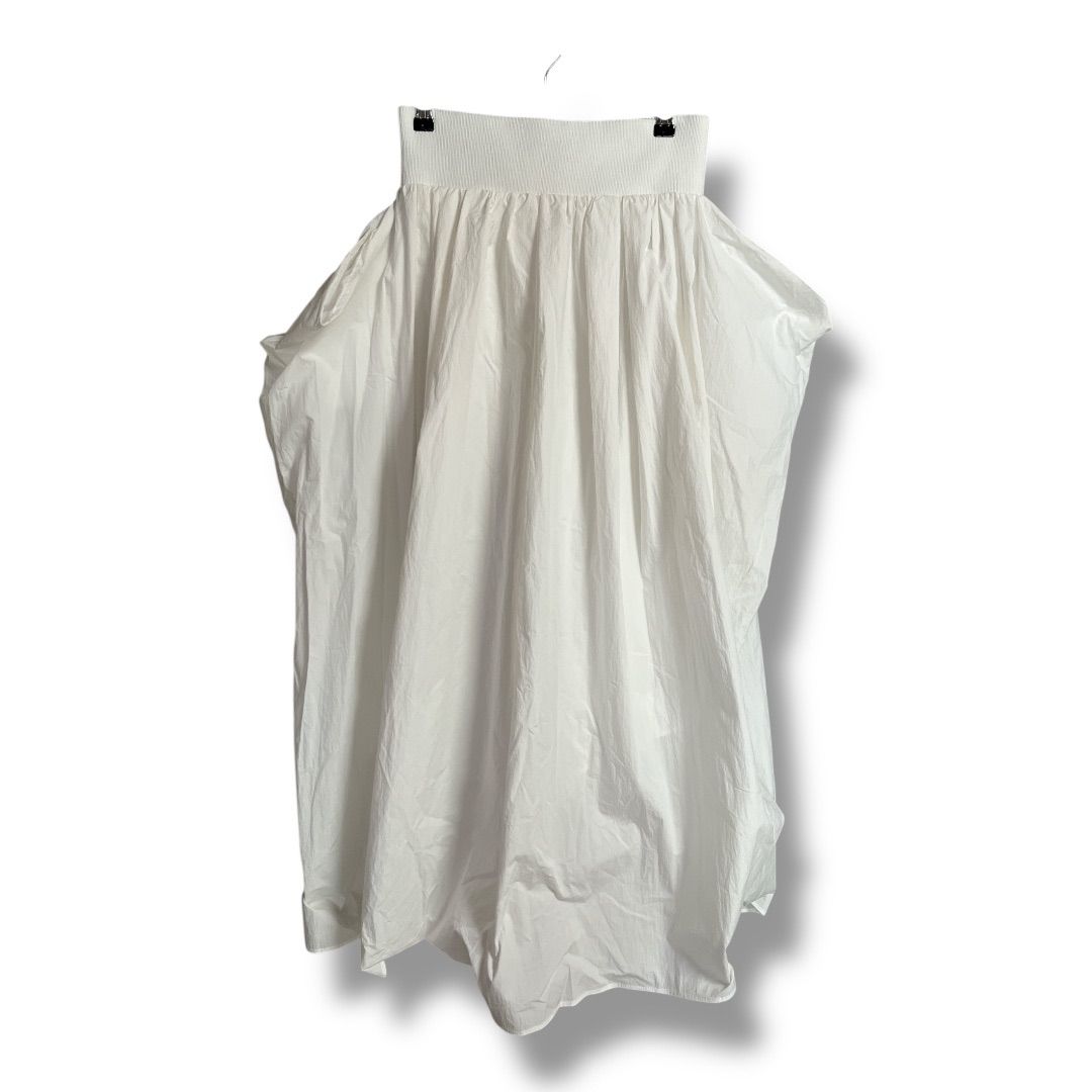 ♥ タグ付き バビロン タイプライター ボリュームスカート ウエストゴム ロングスカート デザインスカート 定価20000円 コットン混 レディース サイズ38 ホワイト 春 22 No.K 1194