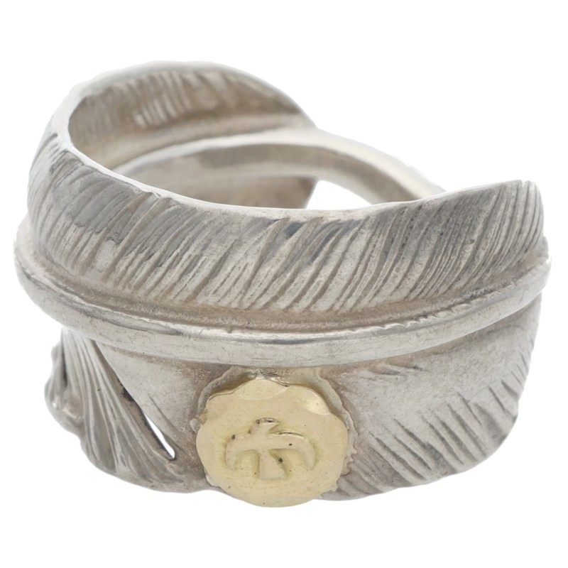 ゴローズ メタル付き特大フェザー リング メンズ 21号 12 28～1 6 発送 問い合わせ遅延