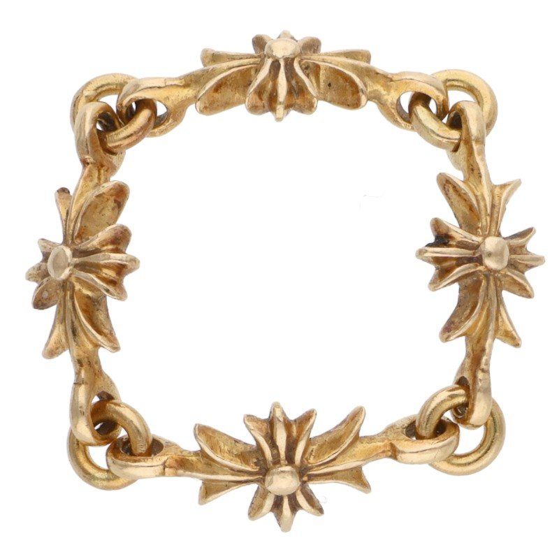 クロムハーツ 22 K RING TNY E CH PLS|タイニーECHプラス ゴールドリング メンズ 15号 12|28～1|6 発送 問い合わせ遅延