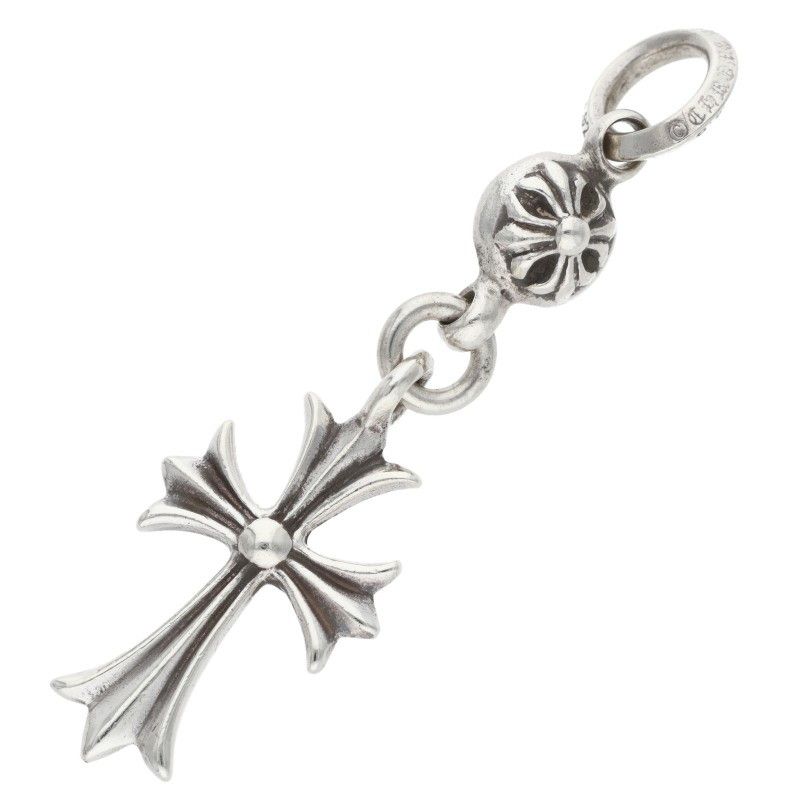 クロムハーツ 1 B TNY CH CRS|1ボールタイニーCHクロス チャーム|シルバーネックレストップ メンズ 12|28～1|6 発送 問い合わせ遅延