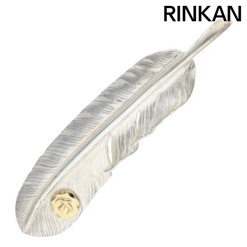 ゴローズ メタル付き特大フェザー 左向き ネックレストップ メンズ 特大 12|28～1|6 発送 問い合わせ遅延