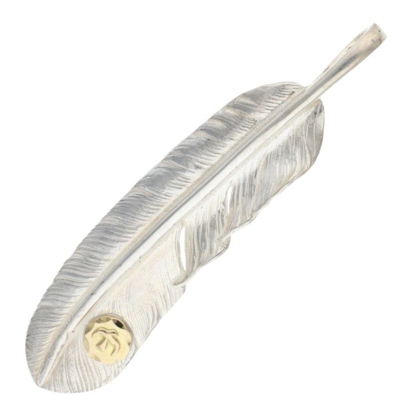 ゴローズ メタル付き特大フェザー 左向き ネックレストップ メンズ 特大 12|28～1|6 発送 問い合わせ遅延