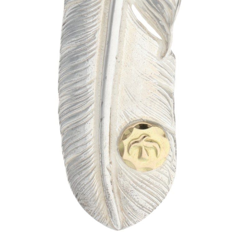  ゴローズ メタル付き特大フェザー 左向き ネックレストップ メンズ 特大 12|28～1|6 発送 問い合わせ遅延 ネックレス アクセサリー