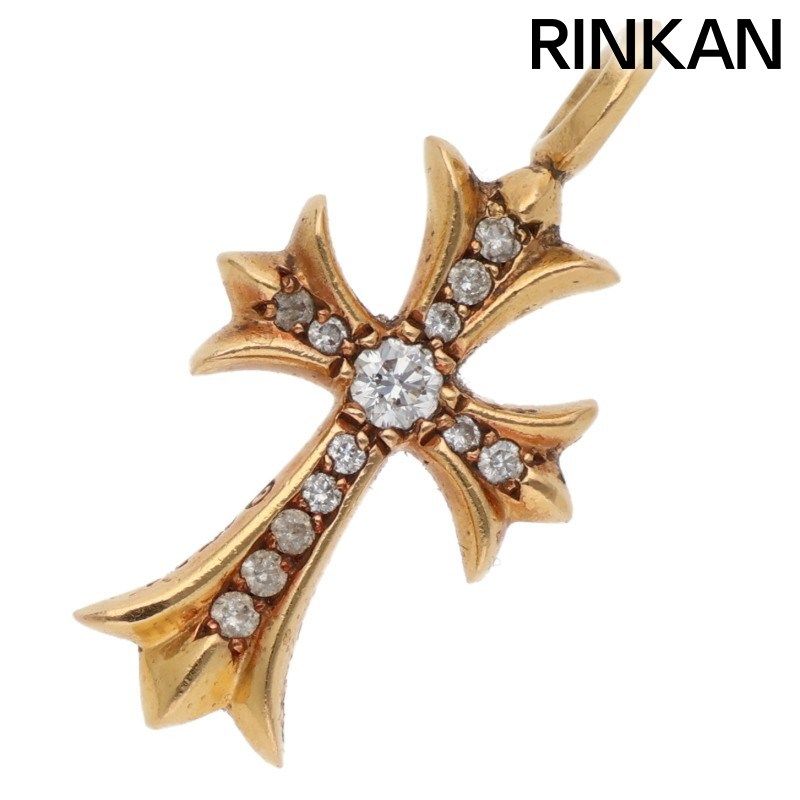 クロムハーツ 22K TNY CRSF P/DMND/タイニーファットクロス PAVEダイヤ