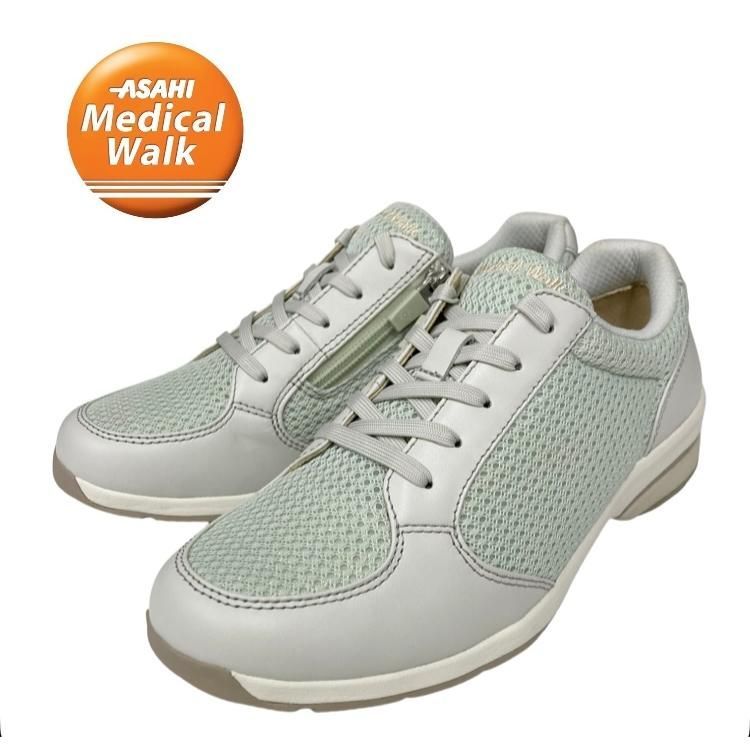 スニーカー アサヒメディカルウォーク WK L 029 ペパーミント レディース ウォーキング シューズ 3 E メッシュ 膝の底力