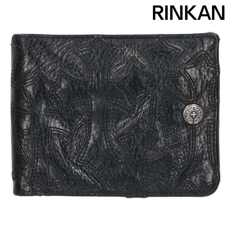 クロムハーツ CASHING IN CEM LOADED|キャッシングイン セメタリー二つ折りレザーウォレット財布 メンズ 12|28～1|6 発送 問い合わせ遅