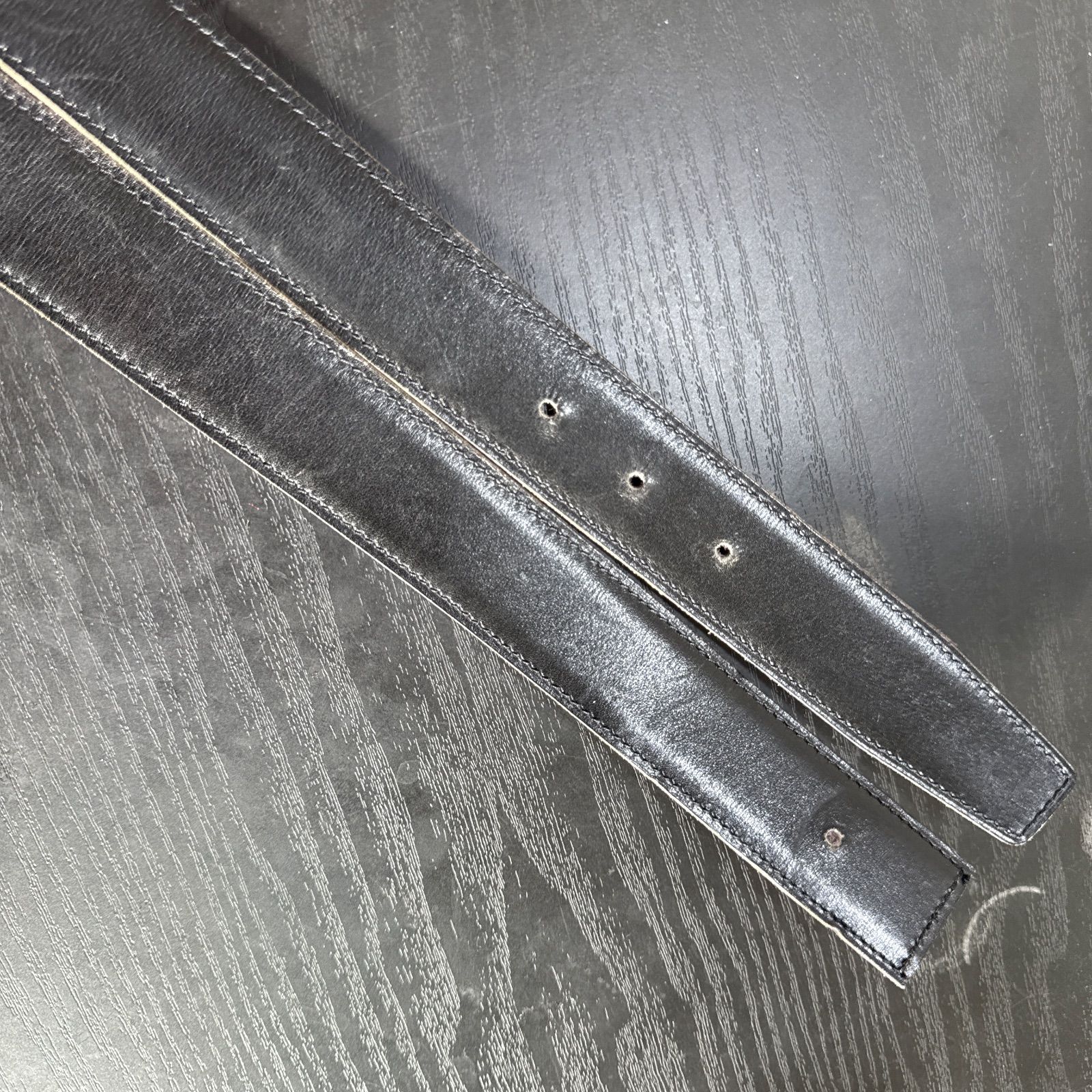  HERMES エルメス リバーシブルベルト80 シルバー金具 ブラック|オーベルジーヌ き ユニセックス ベルト 小物