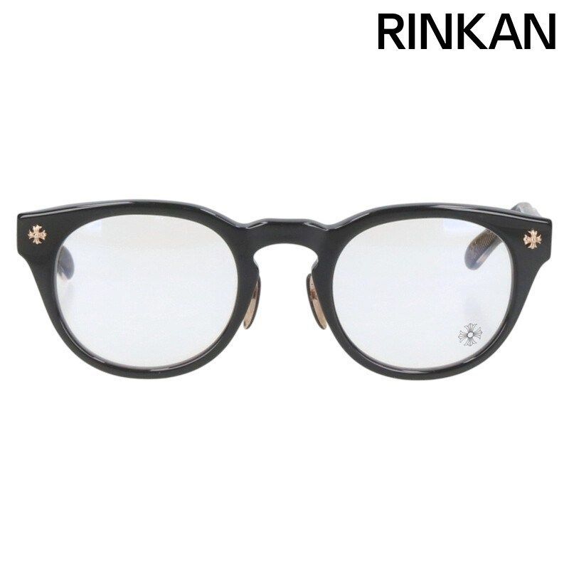 クロムハーツ クロステンプルボストンフレーム眼鏡 メンズ 49□24-147 12|28～1|6 発送 問い合わせ遅延