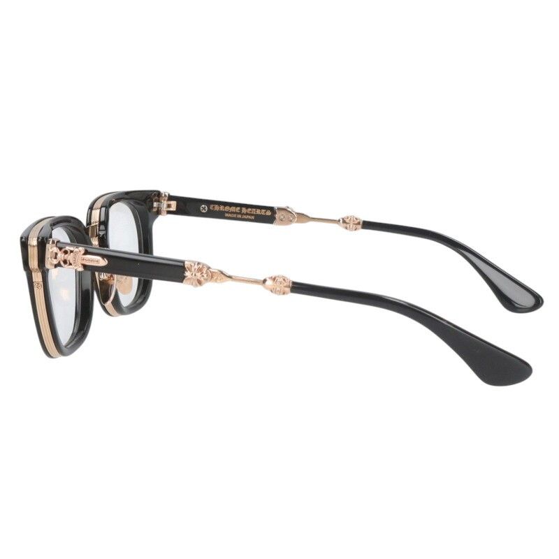 クロムハーツ サイズ:52□21-152  DUCK BUTTER ダガーテンプルウェリントンクリアフレームサングラス 中古 SJ02 クロムハーツ DUCK BUTTER ダガーテンプルウェリントンフレーム眼鏡