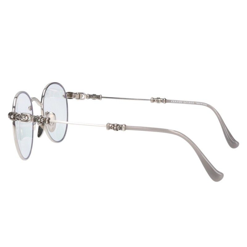 クロムハーツ BUBBA-A クロステンプルメタルフレームラウンド眼鏡
