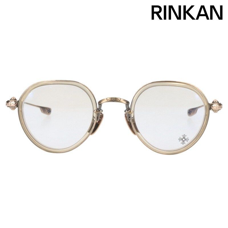 クロムハーツ SEX T-9 クロステンプルラウンドメタルフレーム眼鏡 メンズ 47□25-144 12|28～1|6 発送 問い合わせ遅延