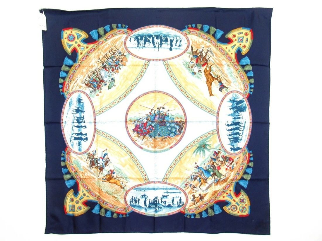 HERMES エルメス Karre 90 CAVALIERS PEULS カレ90 プール族の騎手