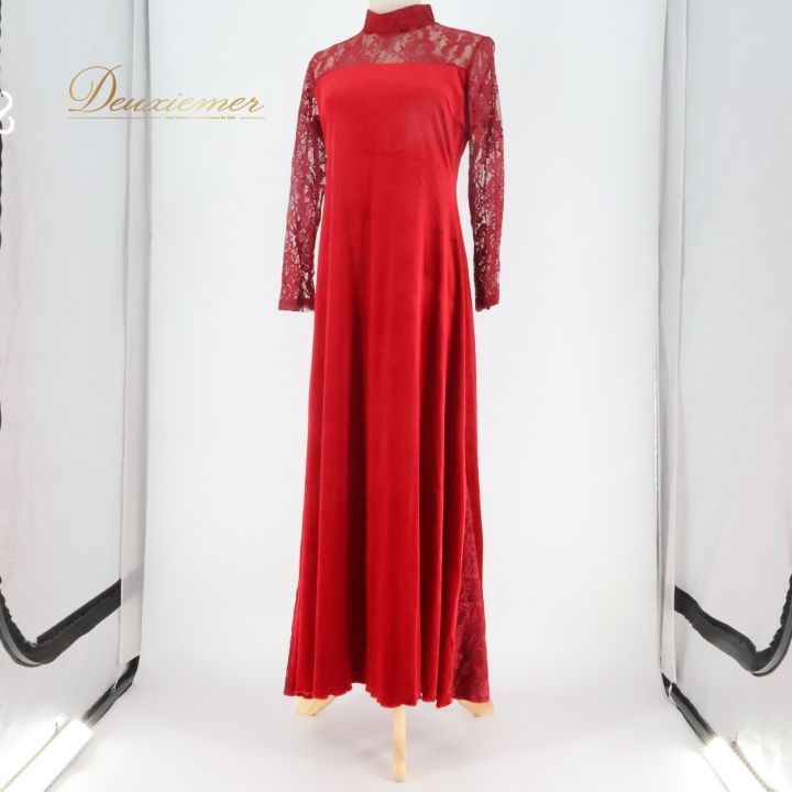 フラダンス 衣装 ワンピース ドレス エミカ レッド系 Emika ワンカラー