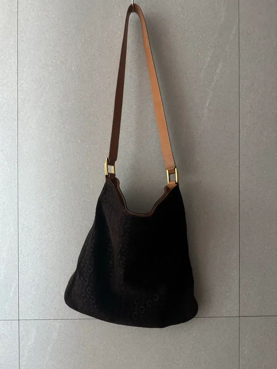 Celine セリーヌ ブラウン スウェード ショルダーバッグ