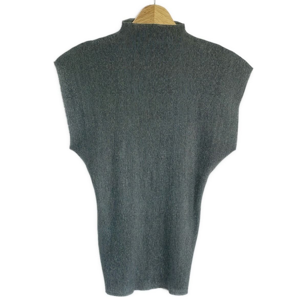 PLEATS PLEASE プリーツプリーズ 半袖カットソー サイズ3 L レディース グレー ハイネック|プリーツ