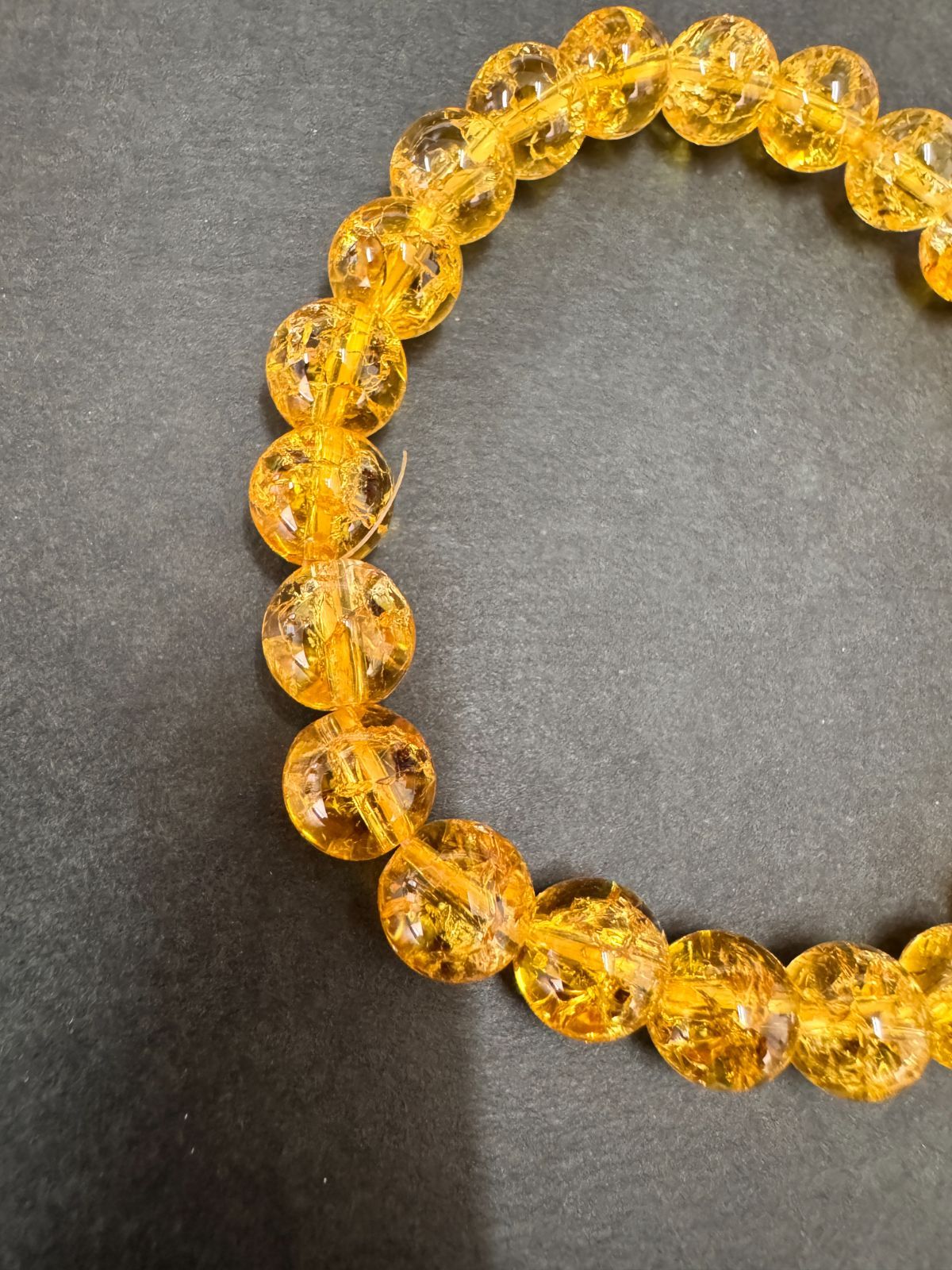 【金運向上】イエロークリスタルブレスレット ※霊力注入済 邪気を払い運気を上昇させる数珠］14ミリ 風水神 皇帝龍 本水晶