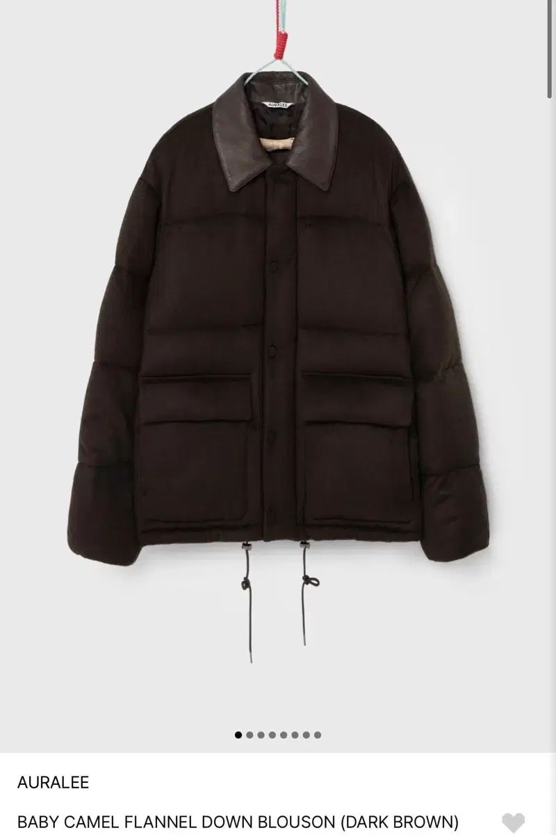 AURALEE 25 FW キャメル フランネル ダウン ブルゾン ダークブラウン 4