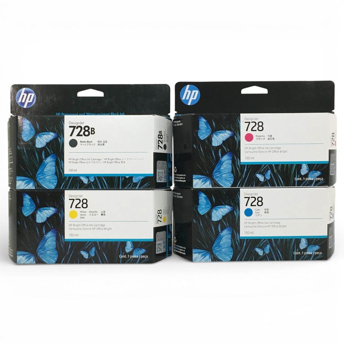 ♥ hp 728 インクカートリッジ シアン マゼンタ イエロー ブラック セット