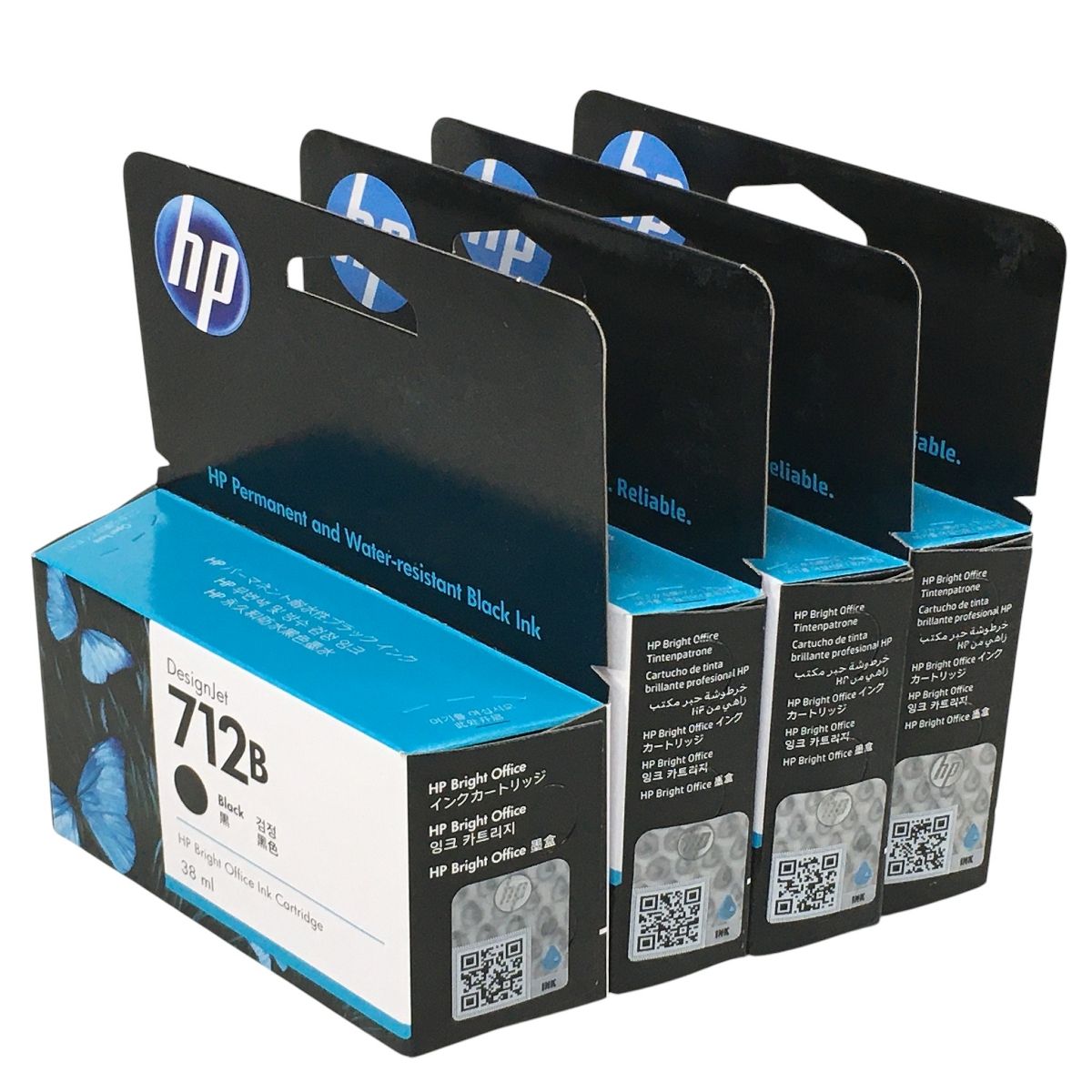 ♥ hp 712 インクカートリッジ ブラック シアン イエロー マゼンダ セット インク