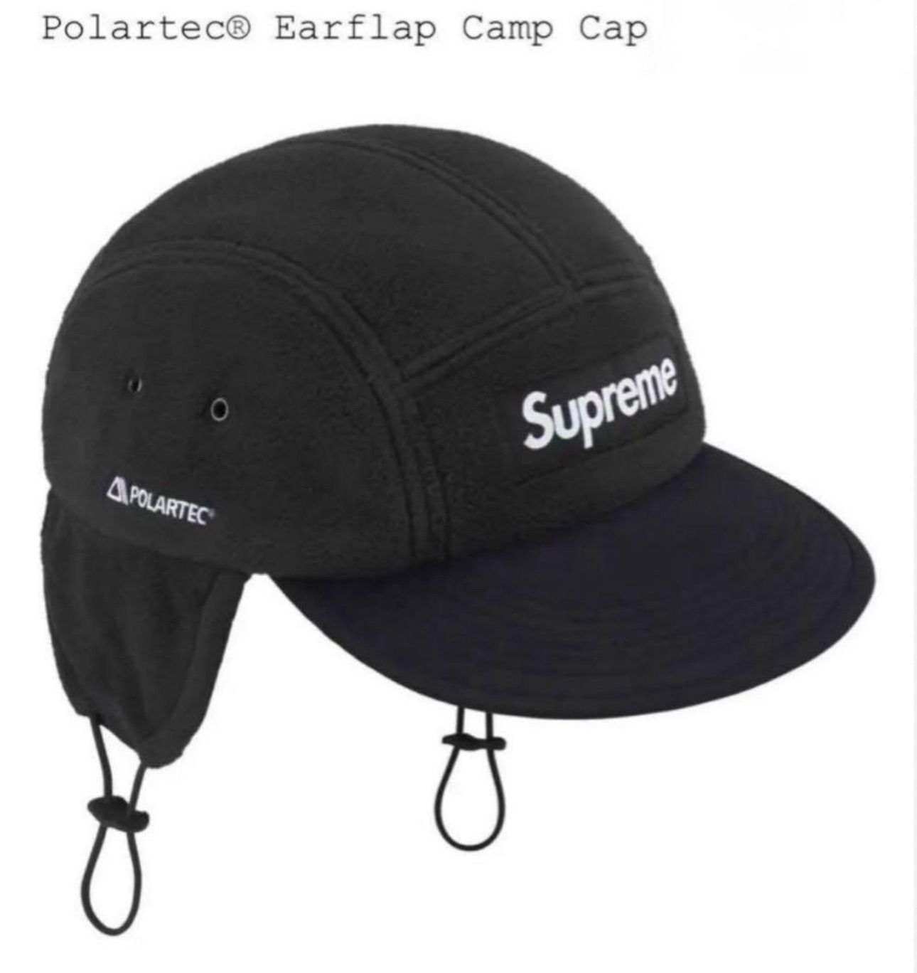 Supreme Polartec Earflap Camp Cap black キャップ シュプリーム Washed
