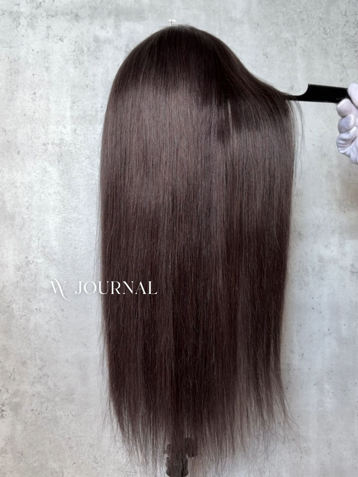 レビュー 人毛 フルウィッグ｜オリーブグレージュ｜耳が出せる 自然なもみあげ｜ロング