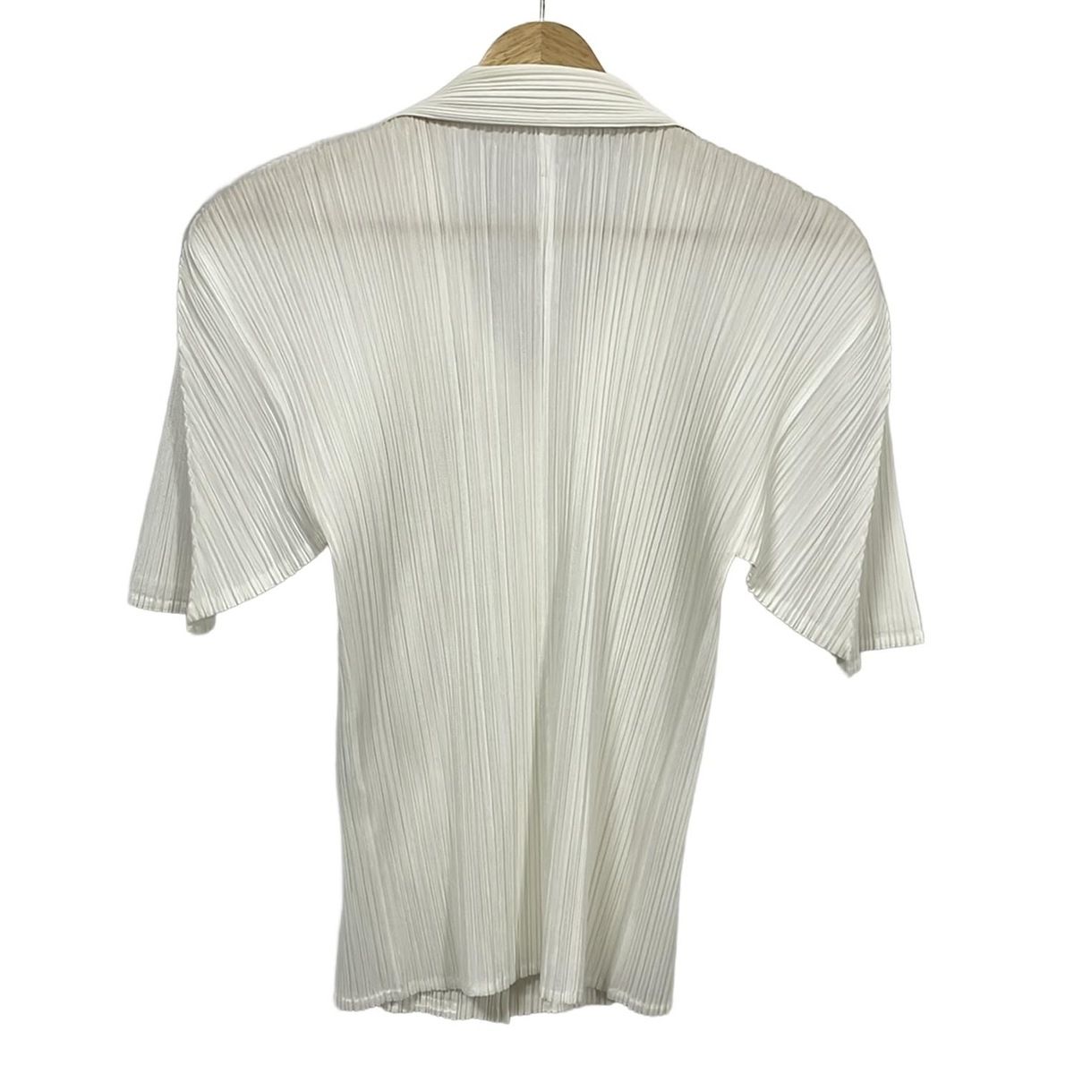 PLEATS PLEASEライトグレー プリーツデザイン 半袖シャツ サイズ3 PLEATS PLEASE(プリーツプリーズ) 半袖シャツブラウス サイズ3 L