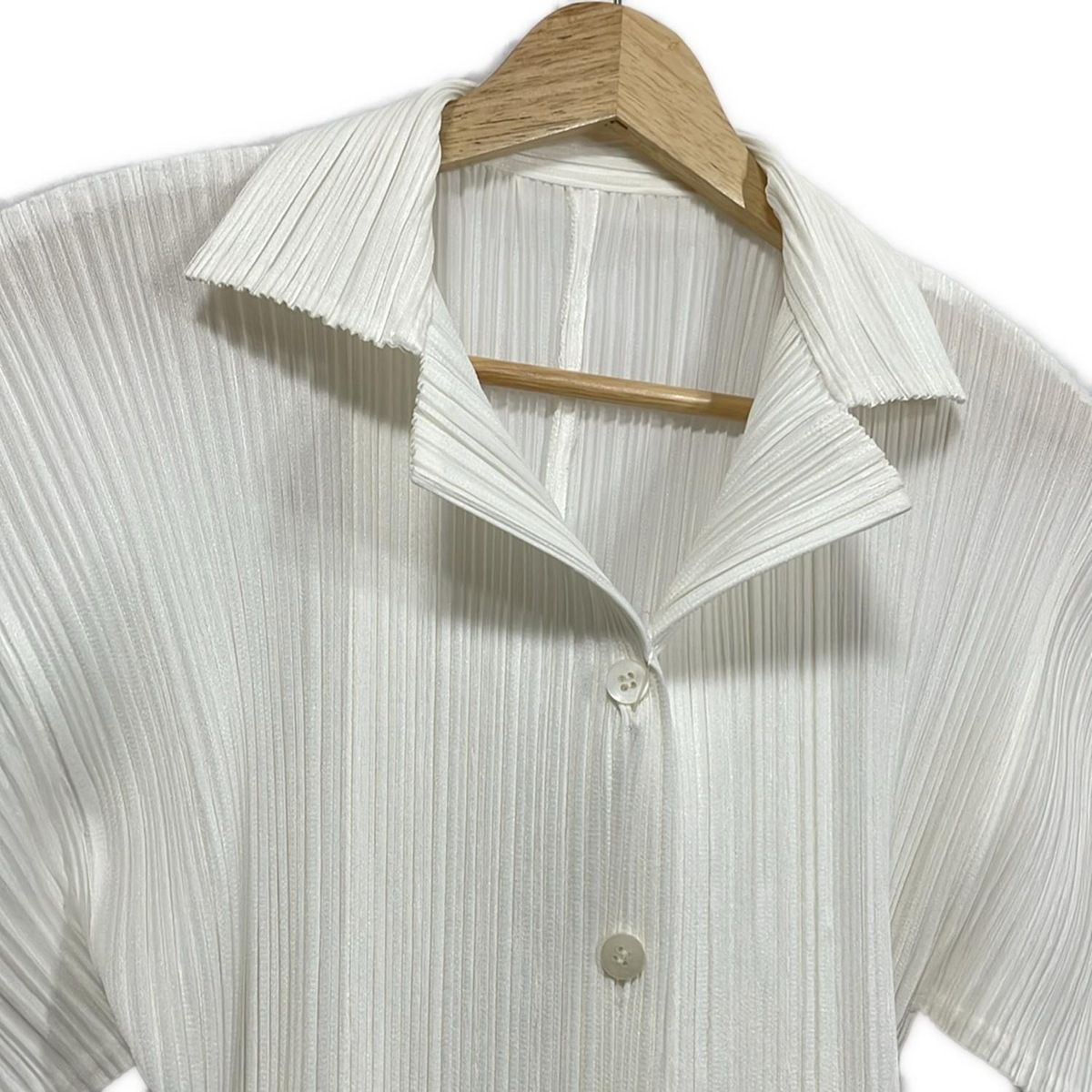 PLEATS PLEASE(プリーツプリーズ) 半袖シャツブラウス サイズ3 L