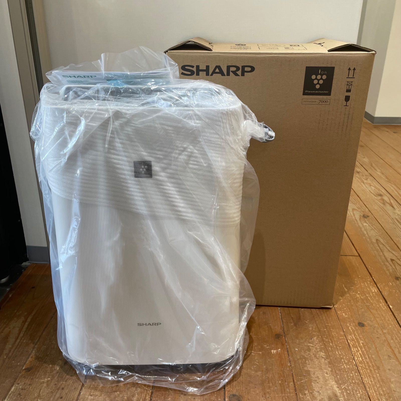 SHARP KC-S50-W 空気清浄機　新品未使用 SHARP KC-S50-W ホワイト系 プラズマクラスター7000 加湿空気清浄機